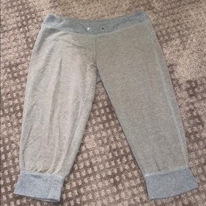 cropped grey sweatpants